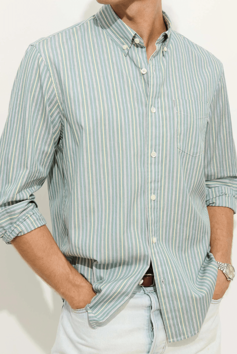 Shirts & Tops - Alex Mill - Mill Striped Shirt In Cotton Poplin - Archery Close