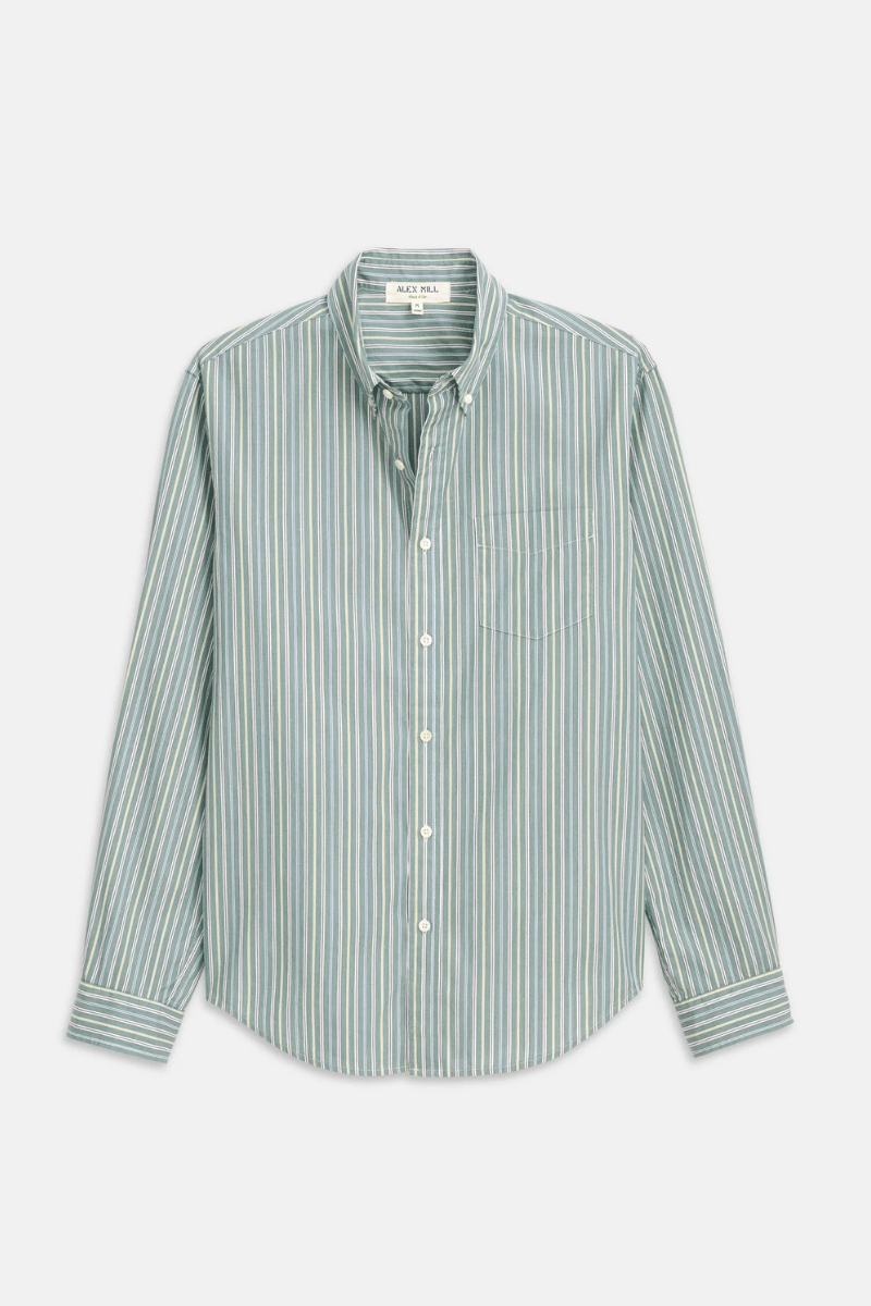 Shirts & Tops - Alex Mill - Mill Striped Shirt In Cotton Poplin - Archery Close