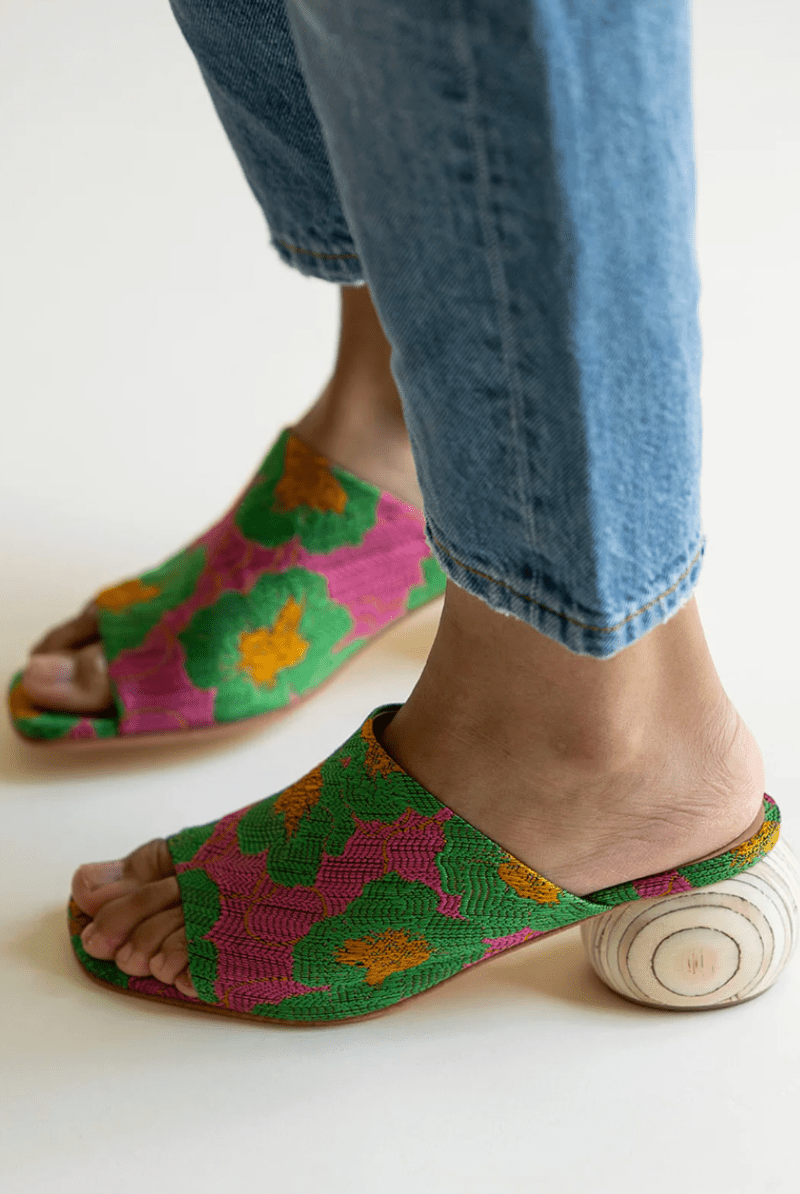 Shoes - Huma Blanco - Milla Mule in Floral - Archery Close