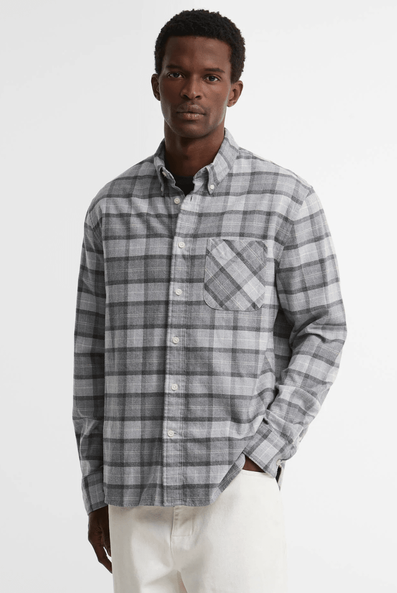 Shirts & Tops - Barbour - Mineral Tartan in Ice Granite - Archery Close
