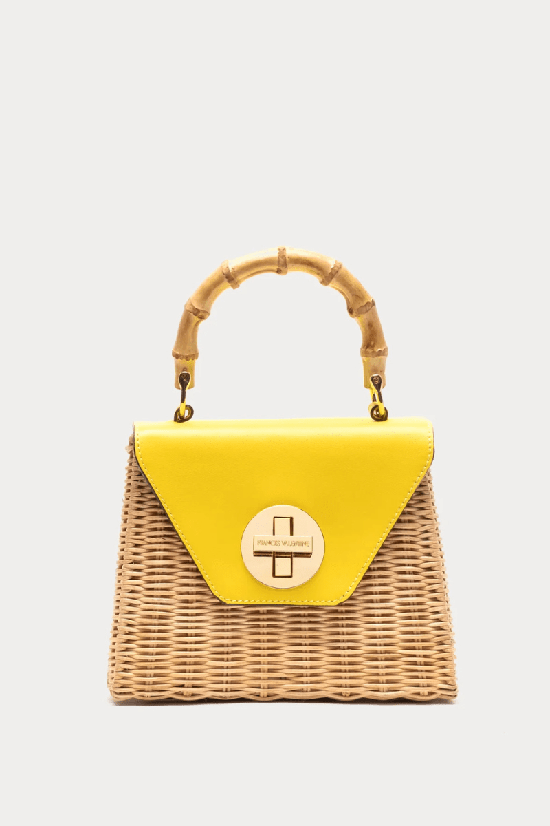 Handbags, Wallets & Cases - Frances Valentine - Mini Midge Basket Weave Wicker Bag - Archery Close