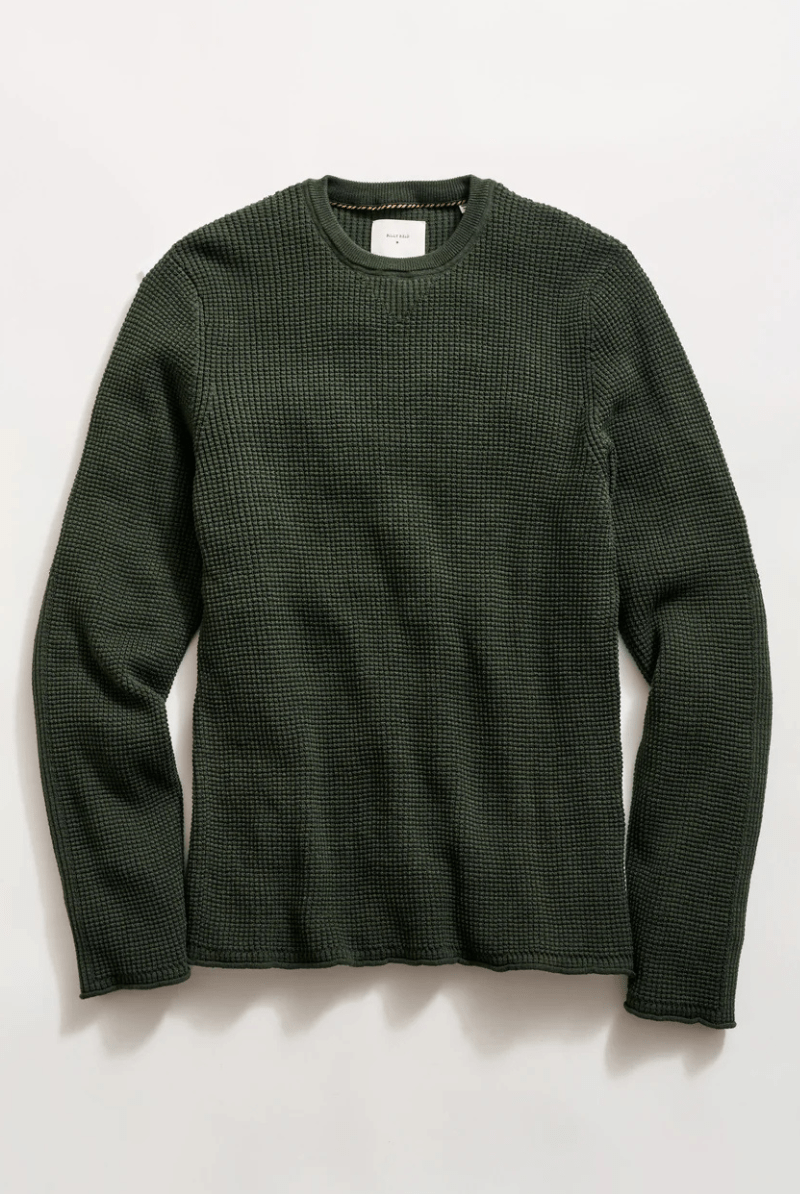 Shirts & Tops - Billy Reid - Mini Waffle Crew - Rosin - Archery Close