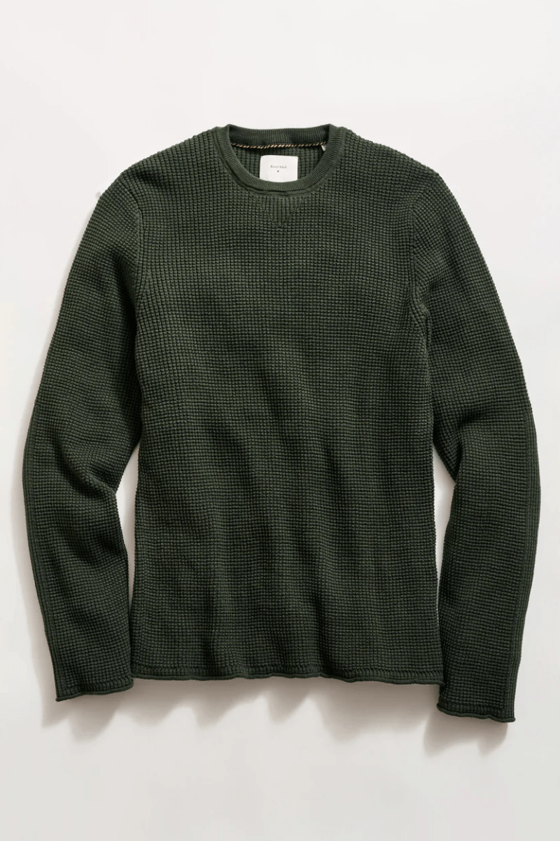 Shirts & Tops - Billy Reid - Mini Waffle Crew - Rosin - Archery Close