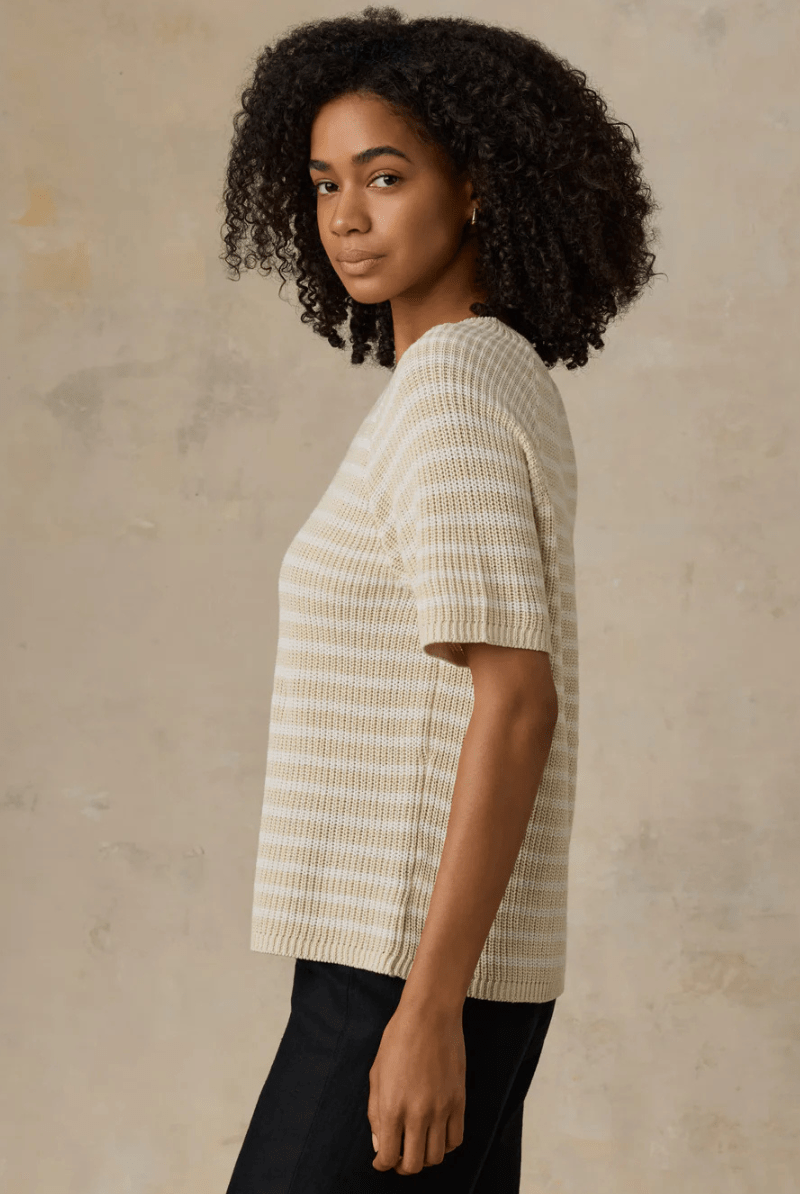 Shirts & Tops - Faherty Brand - Miramar Linen Tee - Archery Close