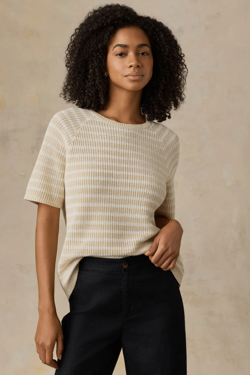 Shirts & Tops - Faherty Brand - Miramar Linen Tee - Archery Close