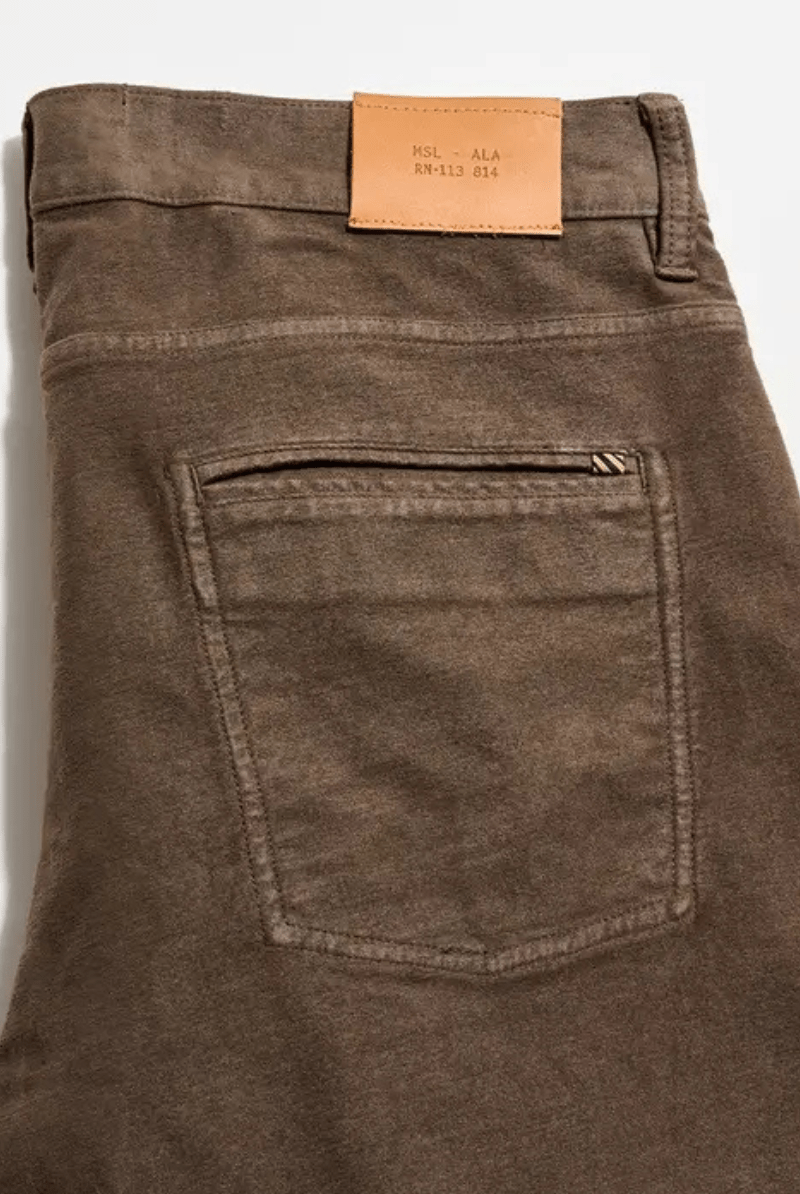 Jeans - Billy Reid - Moleskin Cochran Jean - Coffee - Archery Close