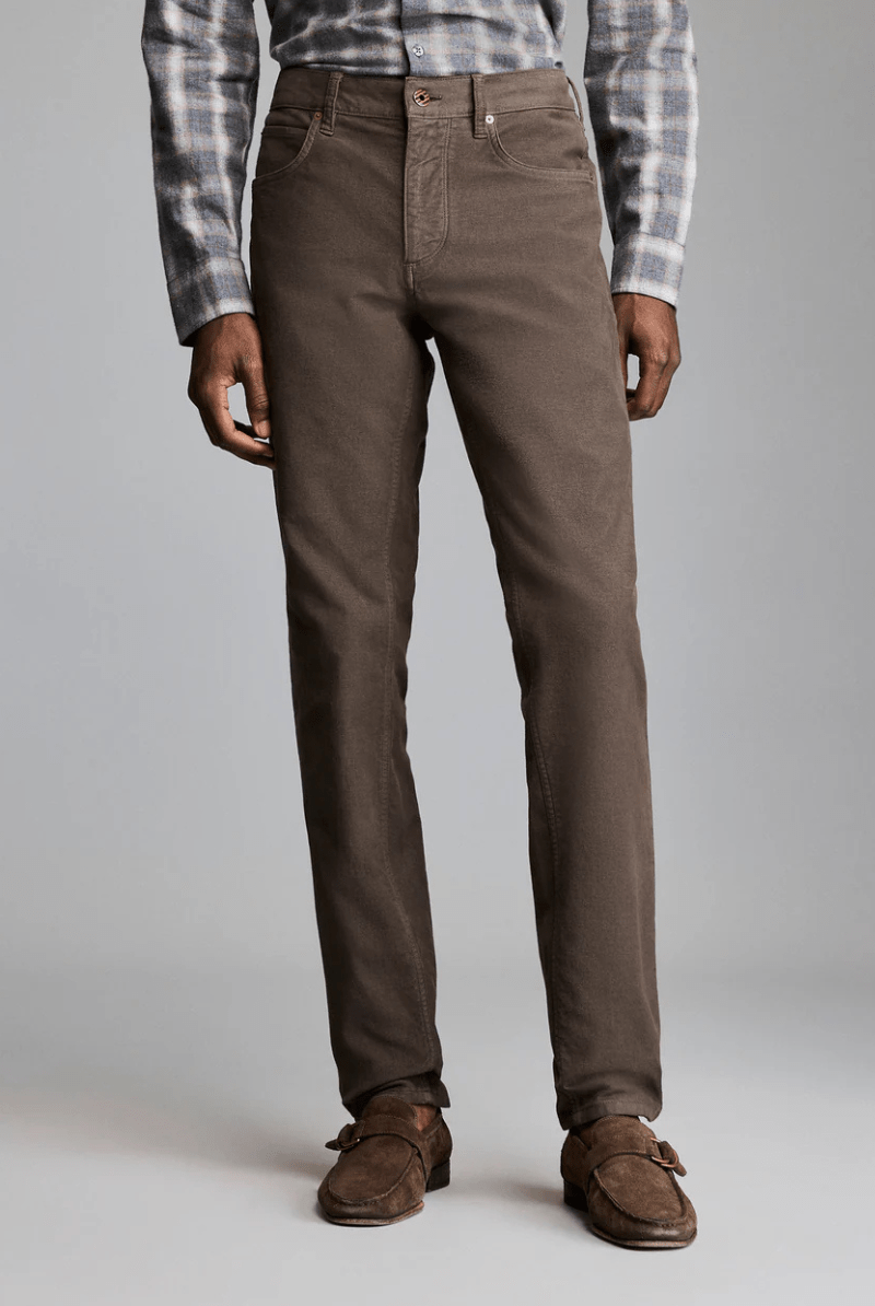 Jeans - Billy Reid - Moleskin Cochran Jean - Coffee - Archery Close