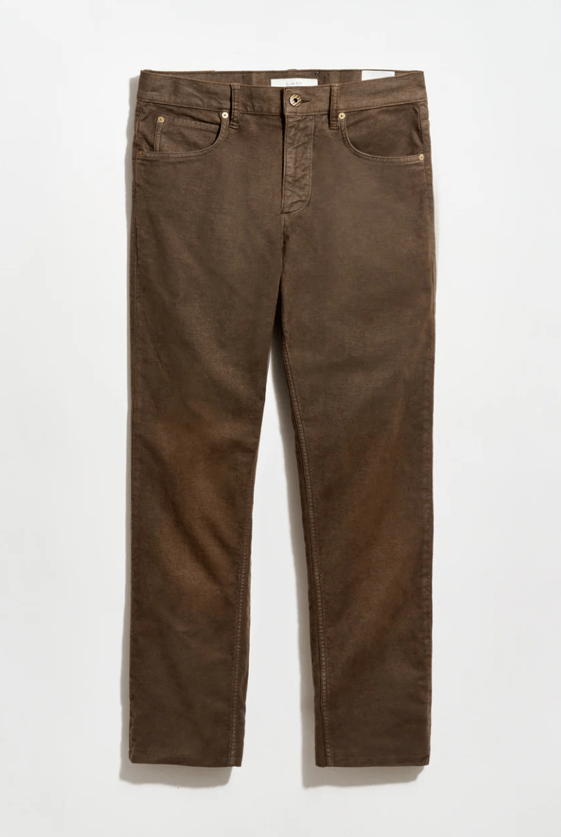 Jeans - Billy Reid - Moleskin Cochran Jean - Coffee - Archery Close