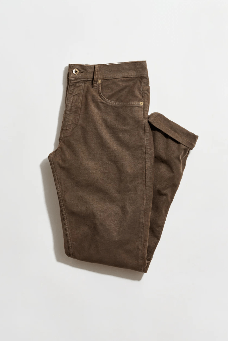 Jeans - Billy Reid - Moleskin Cochran Jean - Coffee - Archery Close