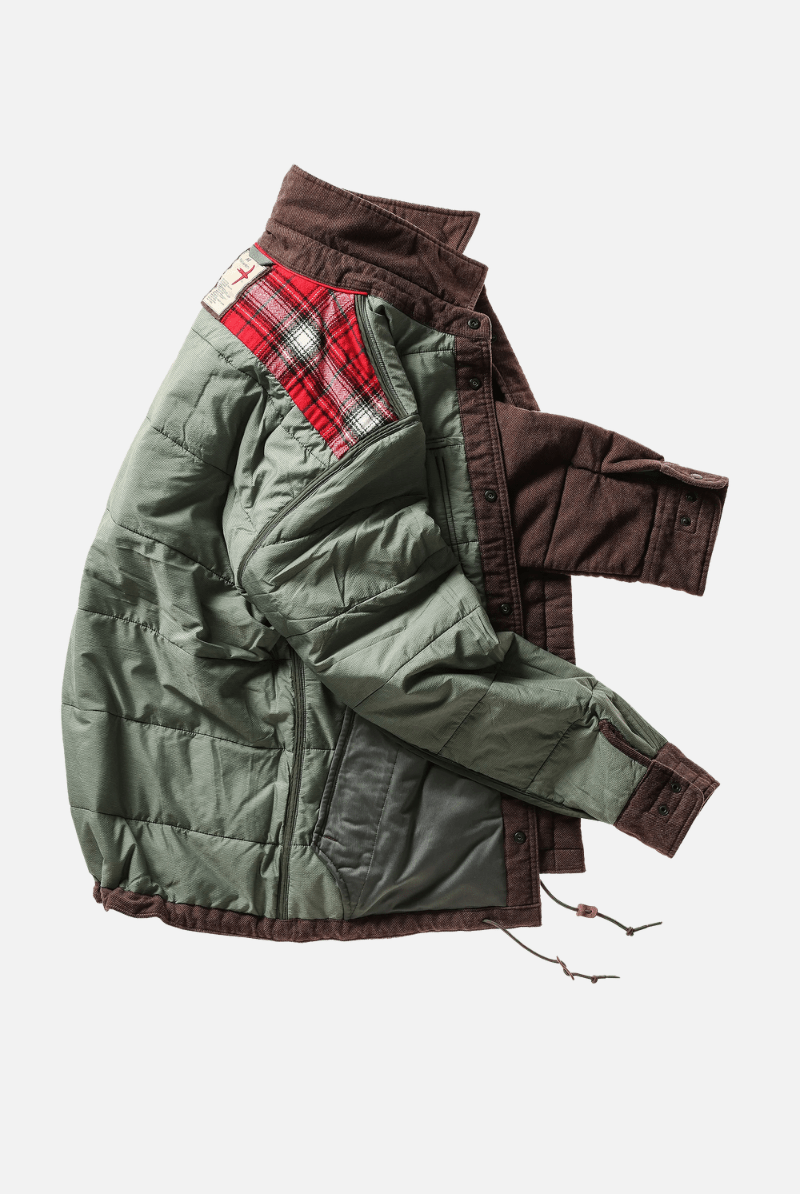 Outerwear - Relwen - Moleskin Snap CPO - Archery Close