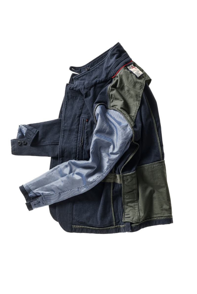 Blazer - Relwen - Moleskin Trap Blazer in Dk Navy - Archery Close