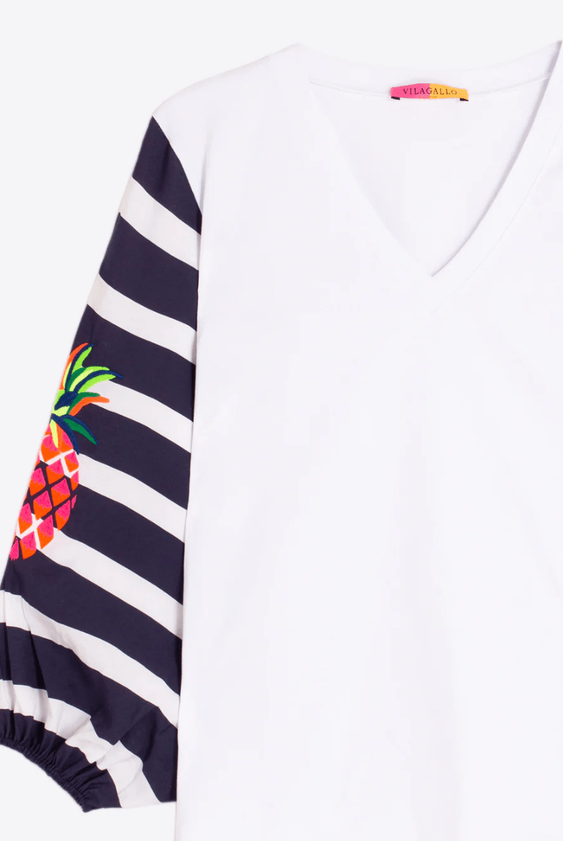 Shirts & Tops - Vilagallo - Monica Shirt with Pineapple - Archery Close
