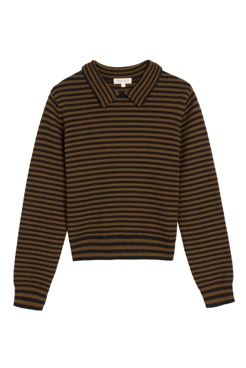 Sweater - DemyLee - Nadia Polo Sweater - Archery Close