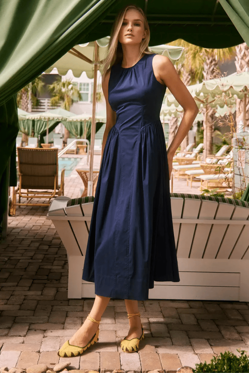 Dresses - Hunter Bell - Nantucket Dress in Navy - Archery Close