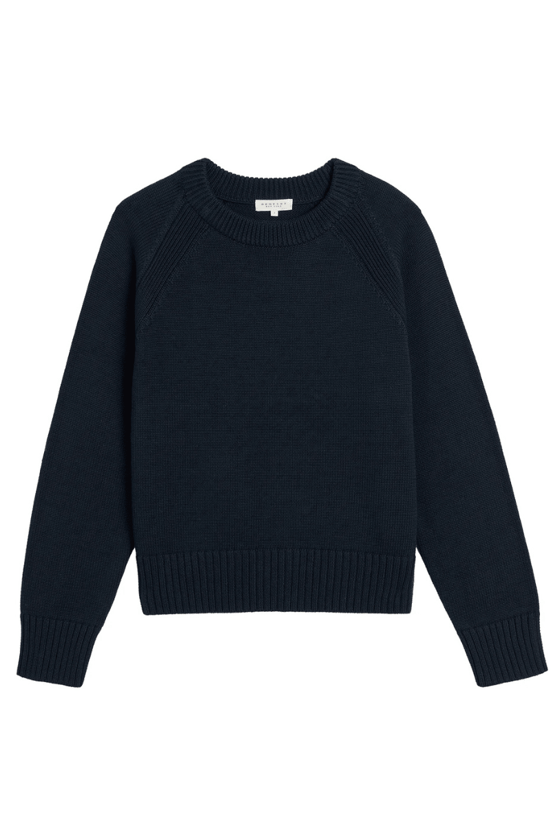 Sweater - DemyLee - Natalia Cotton Sweater in Navy - Archery Close