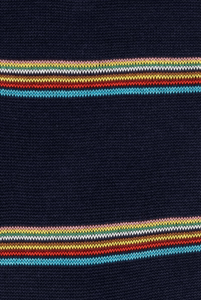 Socks - Paul Smith - Navy Block 'Signature Stripe' Socks - Archery Close