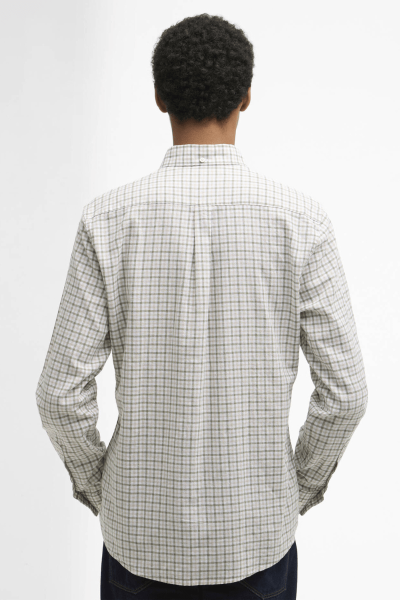 Shirts & Tops - Barbour - Nelson Long - Sleeved Tailored Shirt in Stone - Archery Close