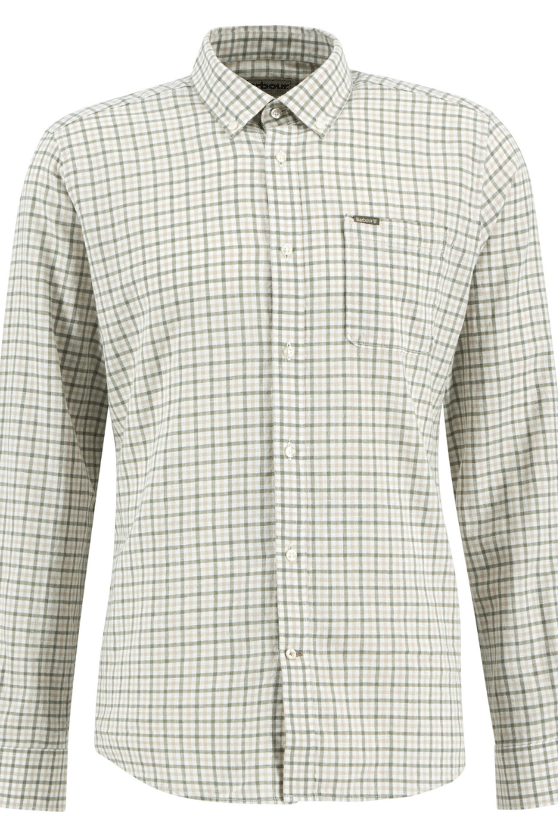 Shirts & Tops - Barbour - Nelson Long - Sleeved Tailored Shirt in Stone - Archery Close