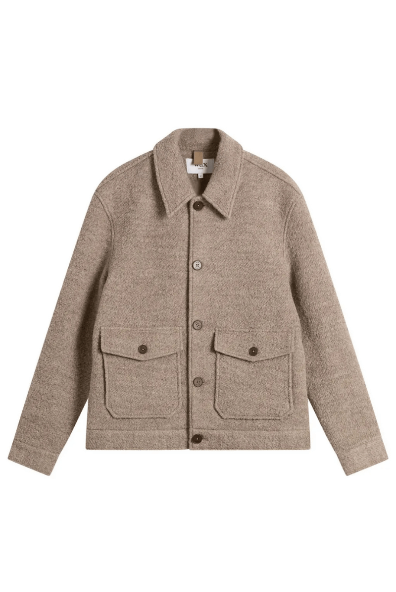 Outerwear - Wax London - Newgate Melange Wool Jacket - Archery Close