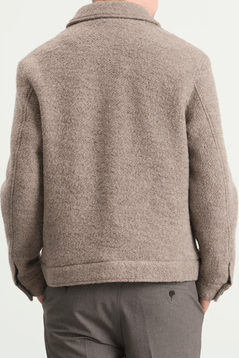 Outerwear - Wax London - Newgate Melange Wool Jacket - Archery Close