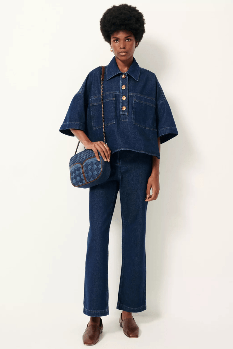 Shirts & Tops - Sessun - Newport Denim Shirt - Archery Close