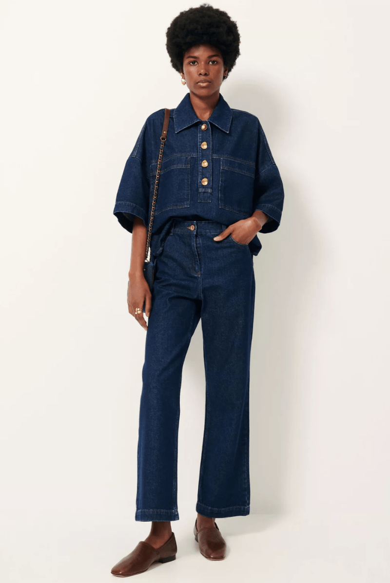 Shirts & Tops - Sessun - Newport Denim Shirt - Archery Close