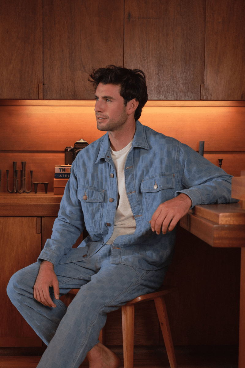 Overshirt - Road to Nowhere Clothing - Noah Overshirt in Japanese Patchwork - Archery Close