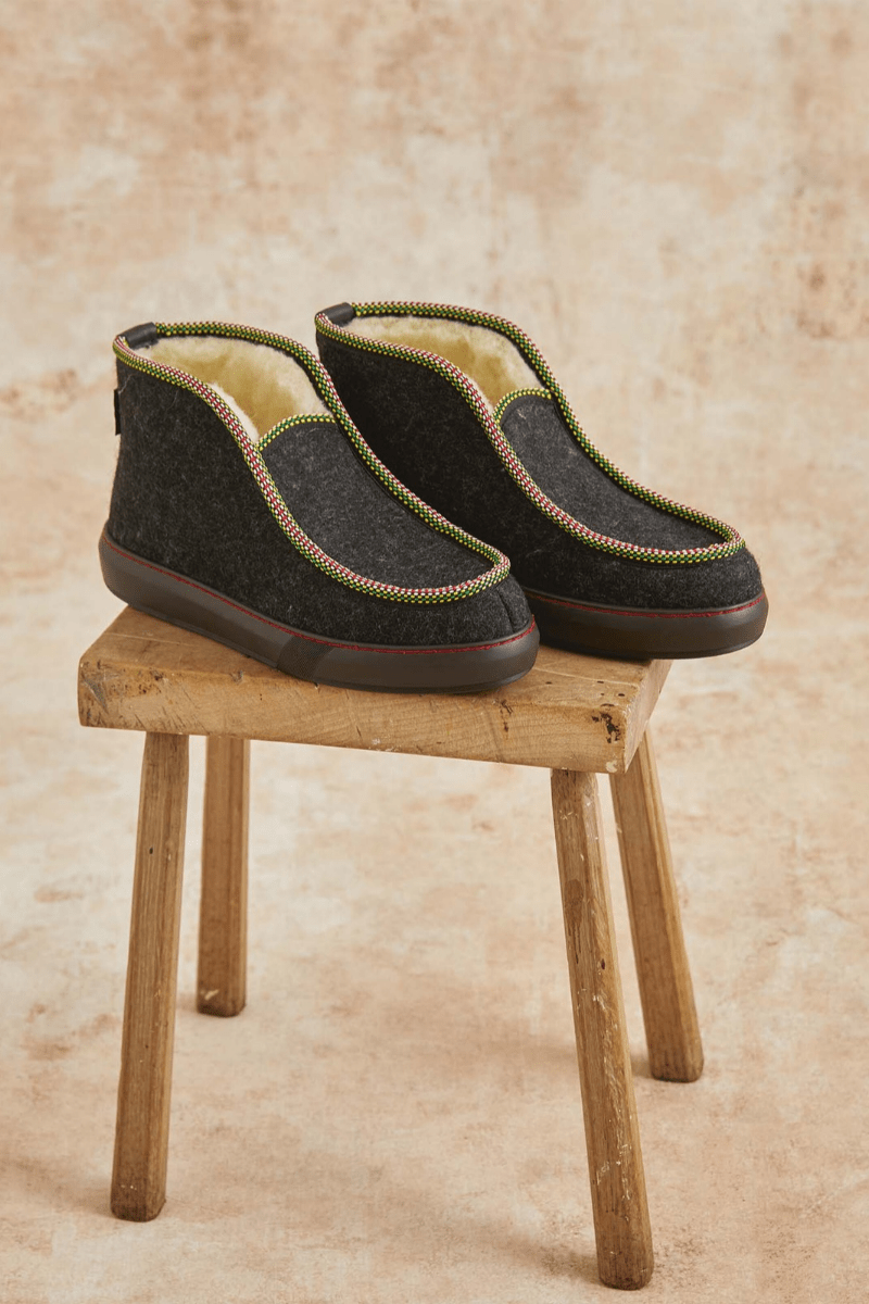 Slippers - Penelope Chilvers - Nordic Felt Wool-Lined Slipper - Archery Close