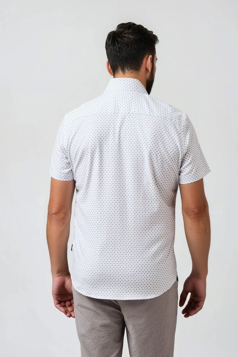 Stone Rose Nova - Green Circular Print Shirt