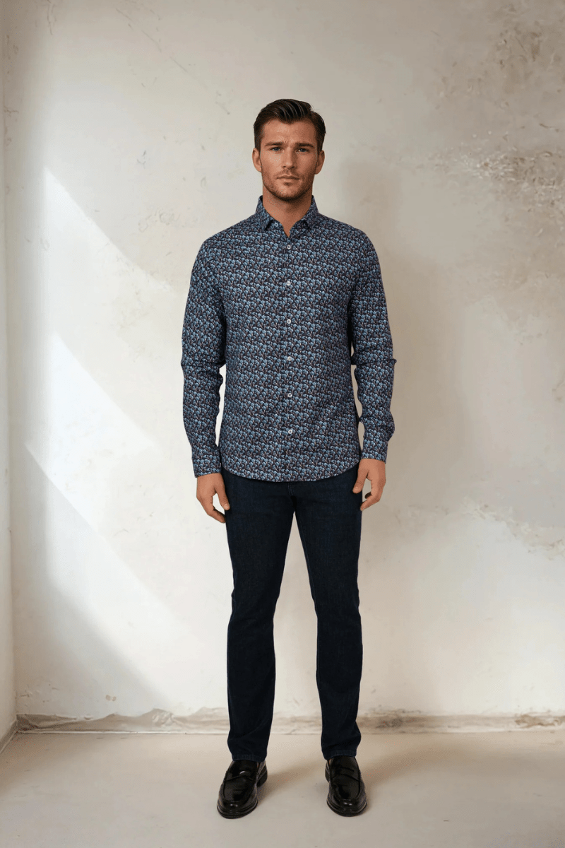 Shirts & Tops - Stone Rose - NOVA - Snowbrush Printed Shirt - Archery Close