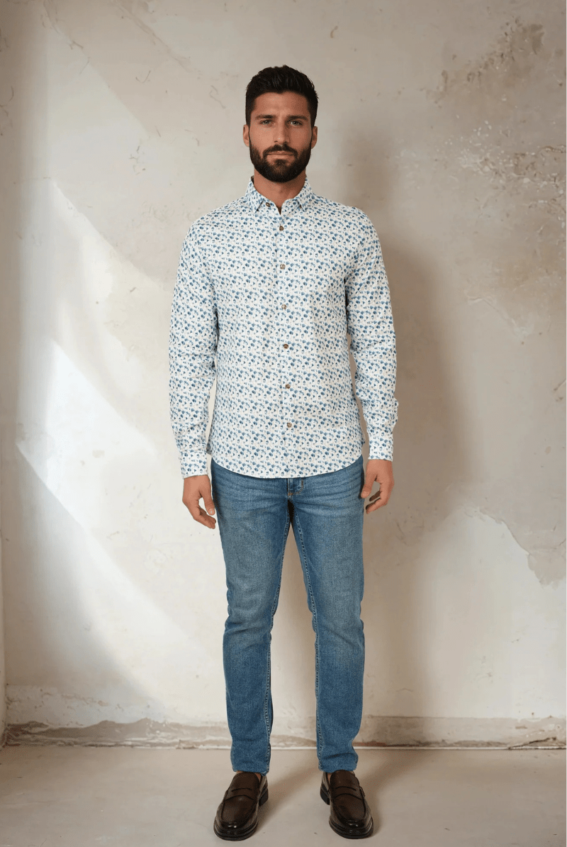 Shirts & Tops - Stone Rose - NOVA - Snowbrush Printed Shirt - Archery Close