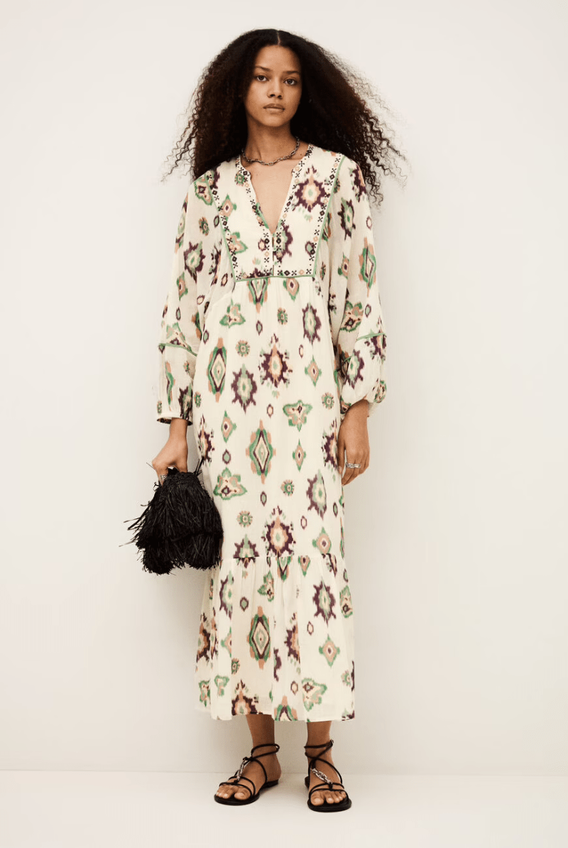 Dresses - ba&sh - Oelia Dress in Ecru - Archery Close