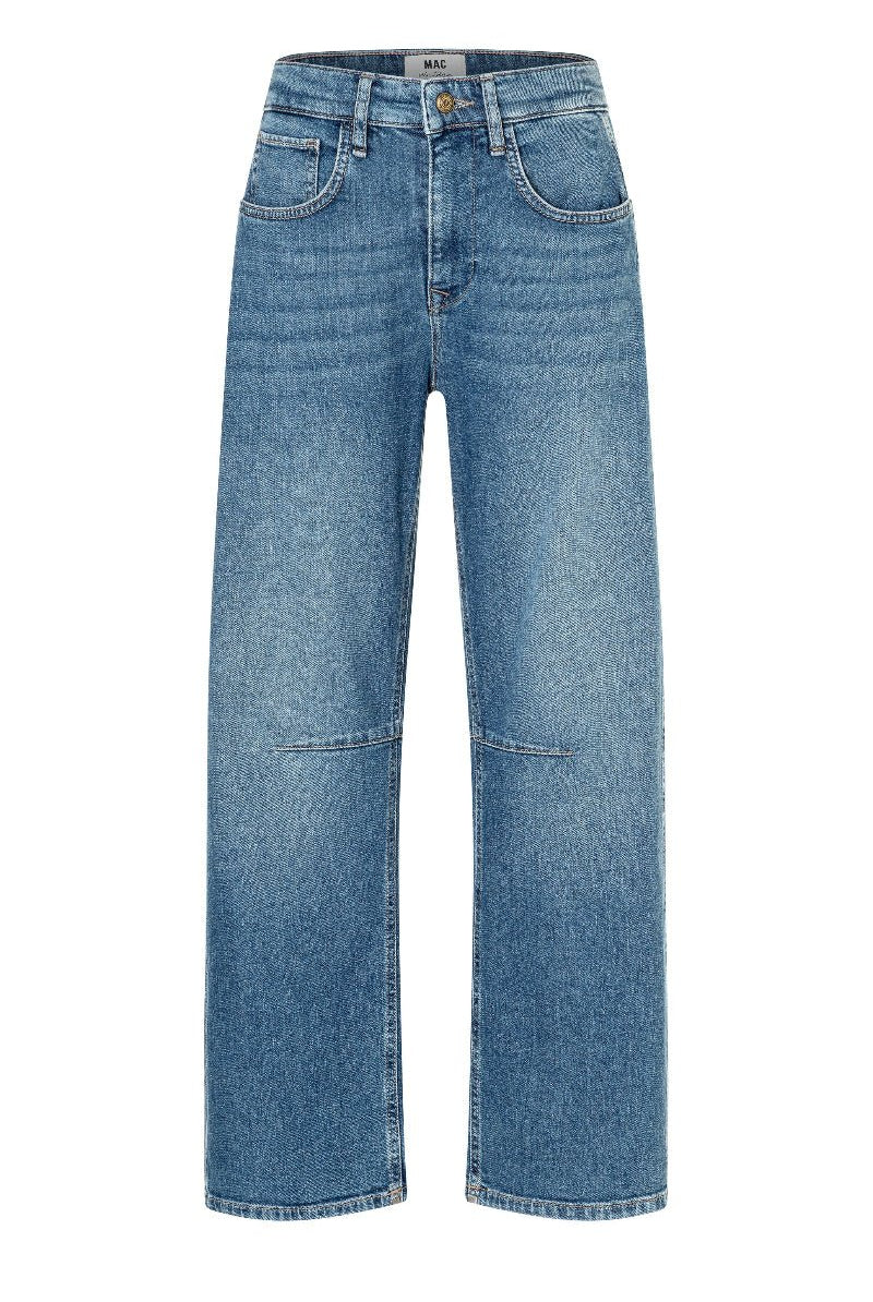 Blue jeans on a white background