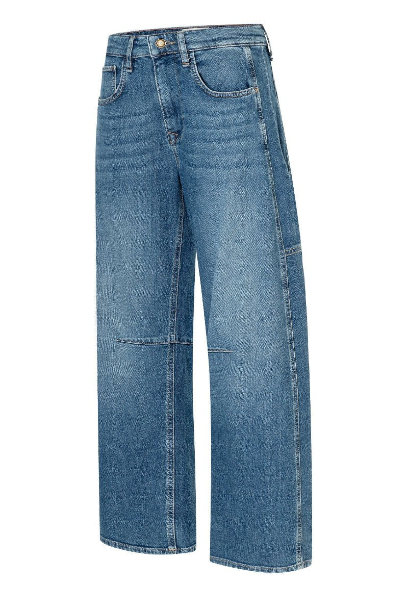 Blue jeans on a white background