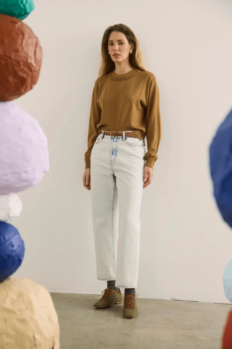 Sweater - Hunter Bell - Opal Sweater in Chestnut - Archery Close