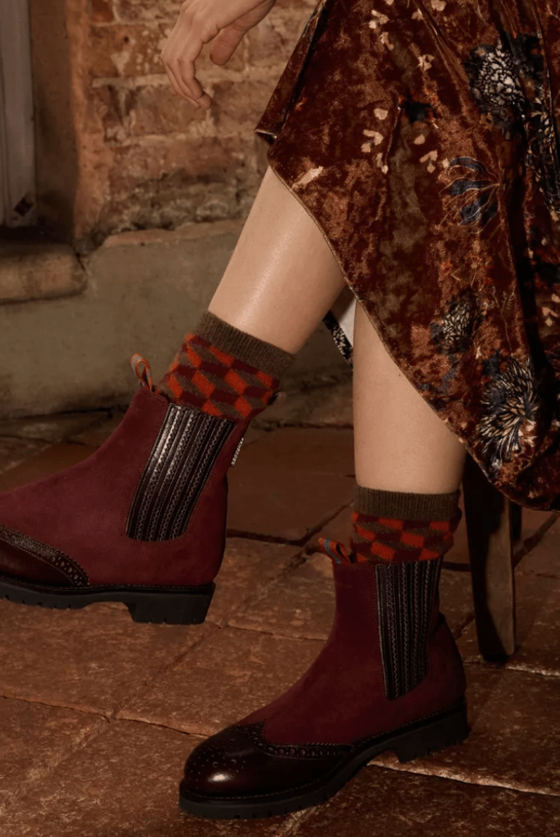 Boots - Penelope Chilvers - Oscar Brogue - Tip Wool - Lined Boot - Archery Close