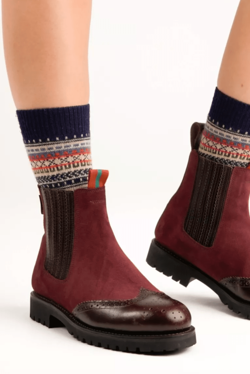 Boots - Penelope Chilvers - Oscar Brogue - Tip Wool - Lined Boot - Archery Close