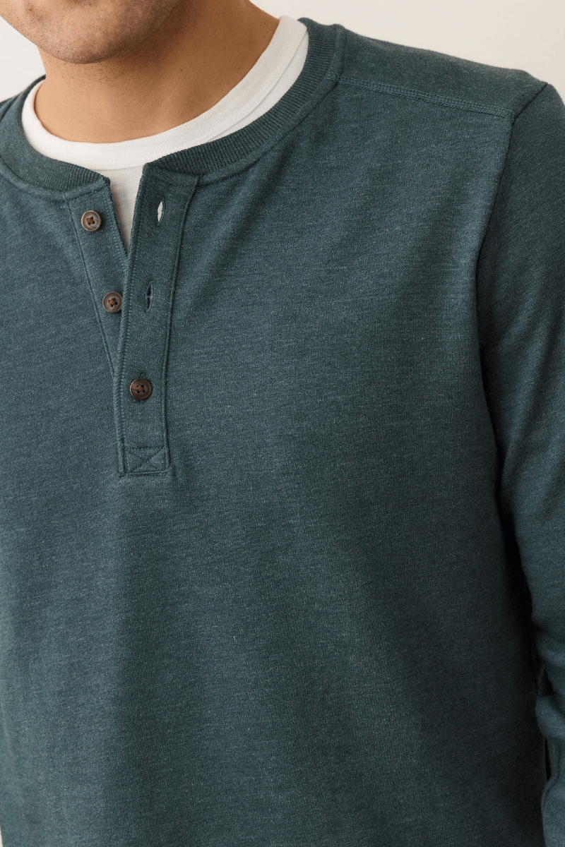 T-Shirt - Marine Layer - Pacifica Stretch Henley - Archery Close