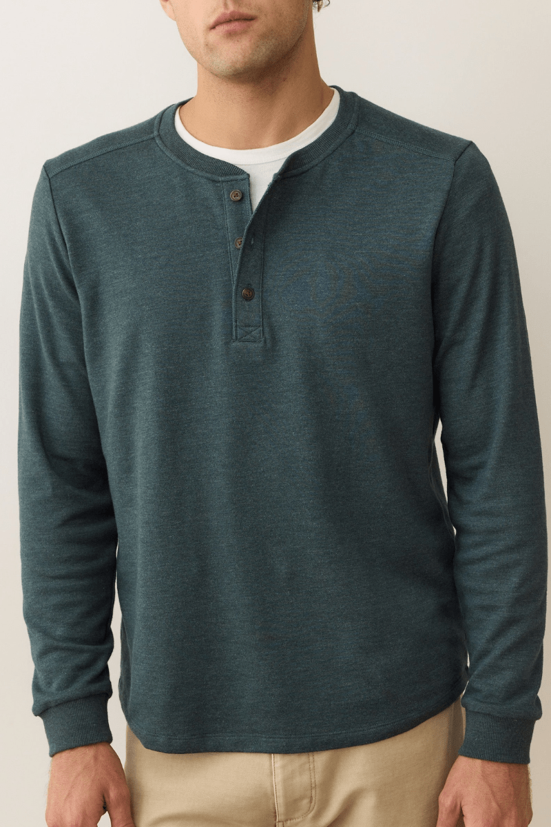 T-Shirt - Marine Layer - Pacifica Stretch Henley - Archery Close