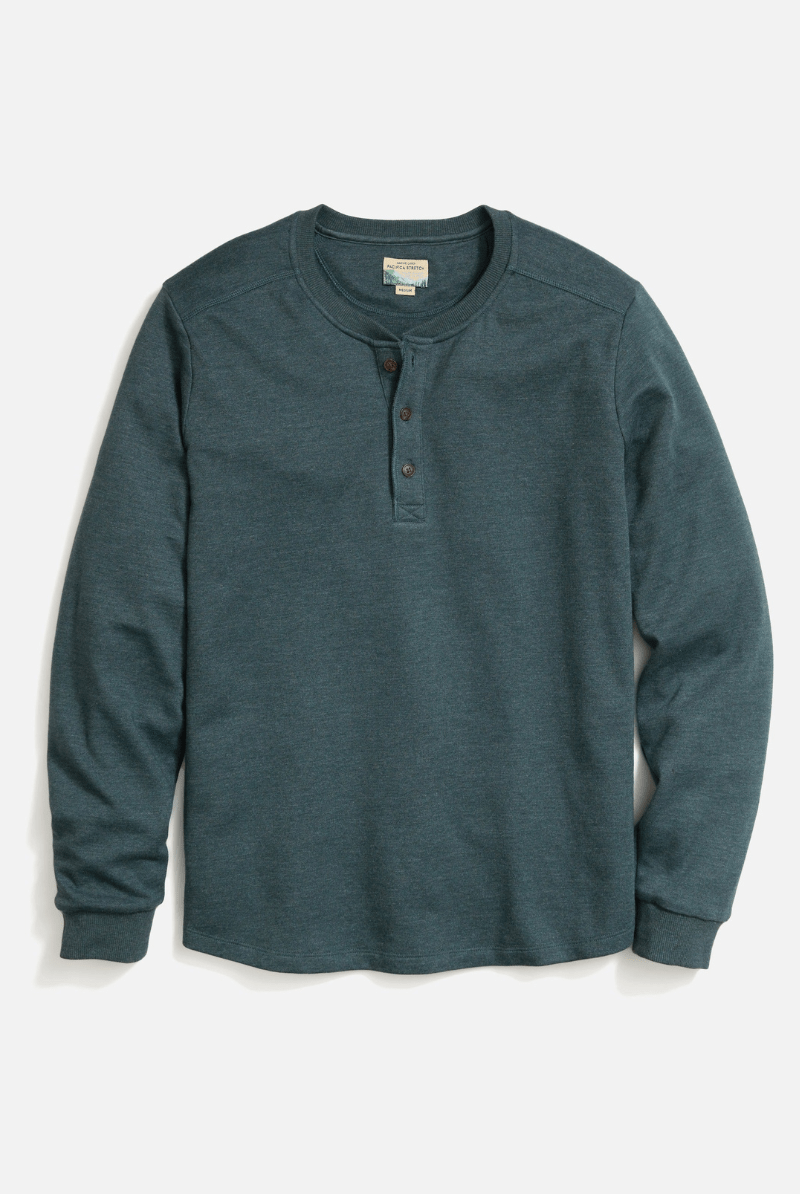 T-Shirt - Marine Layer - Pacifica Stretch Henley - Archery Close