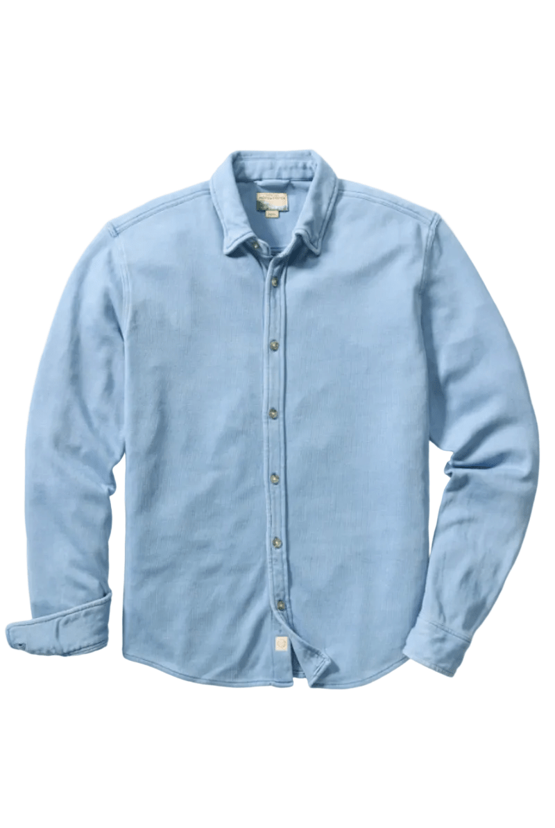 Shirts & Tops - Marine Layer - Pacifica Stretch Shirt - Indigo - Archery Close