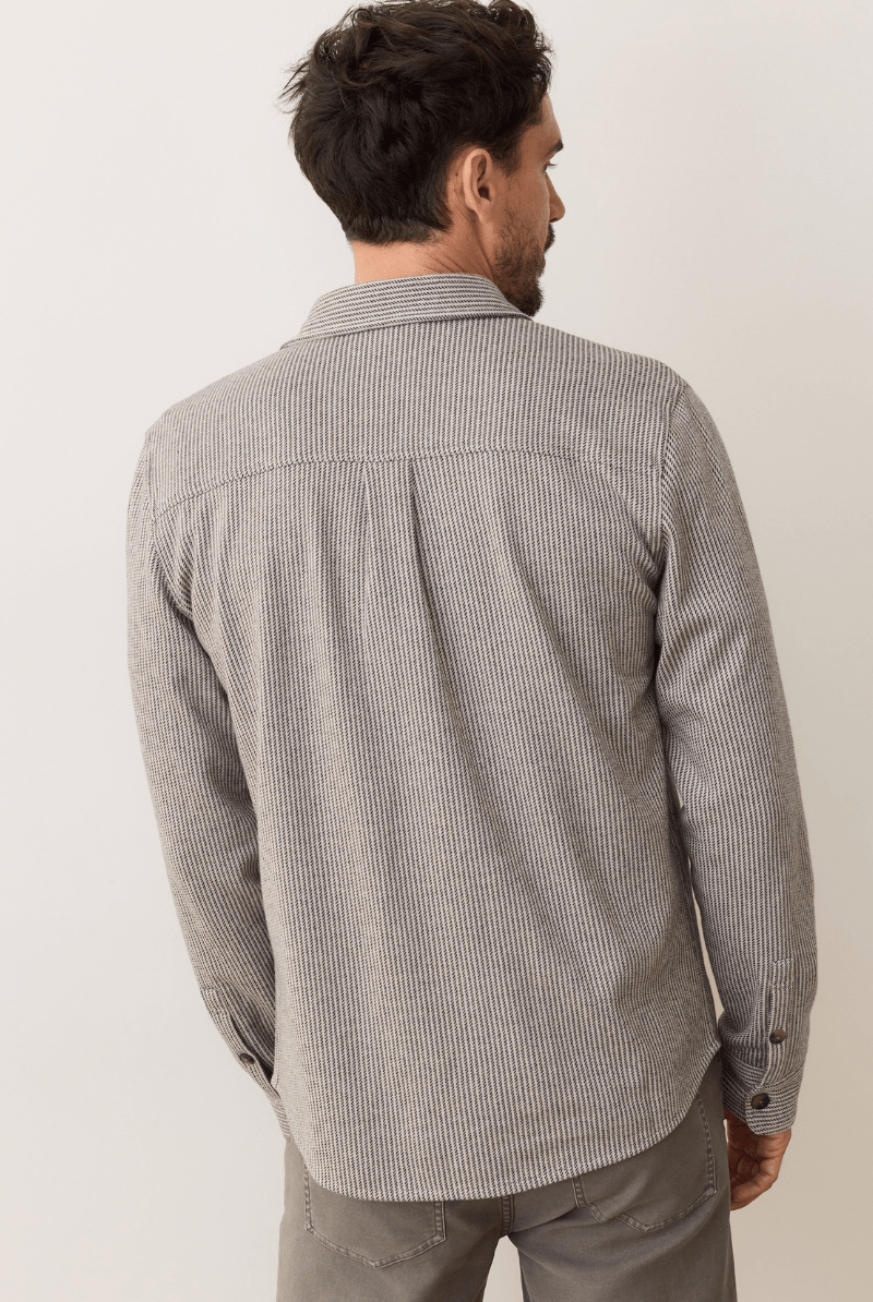 Shirts & Tops - Marine Layer - Pacifica Stretch Twill Overshirt - Archery Close