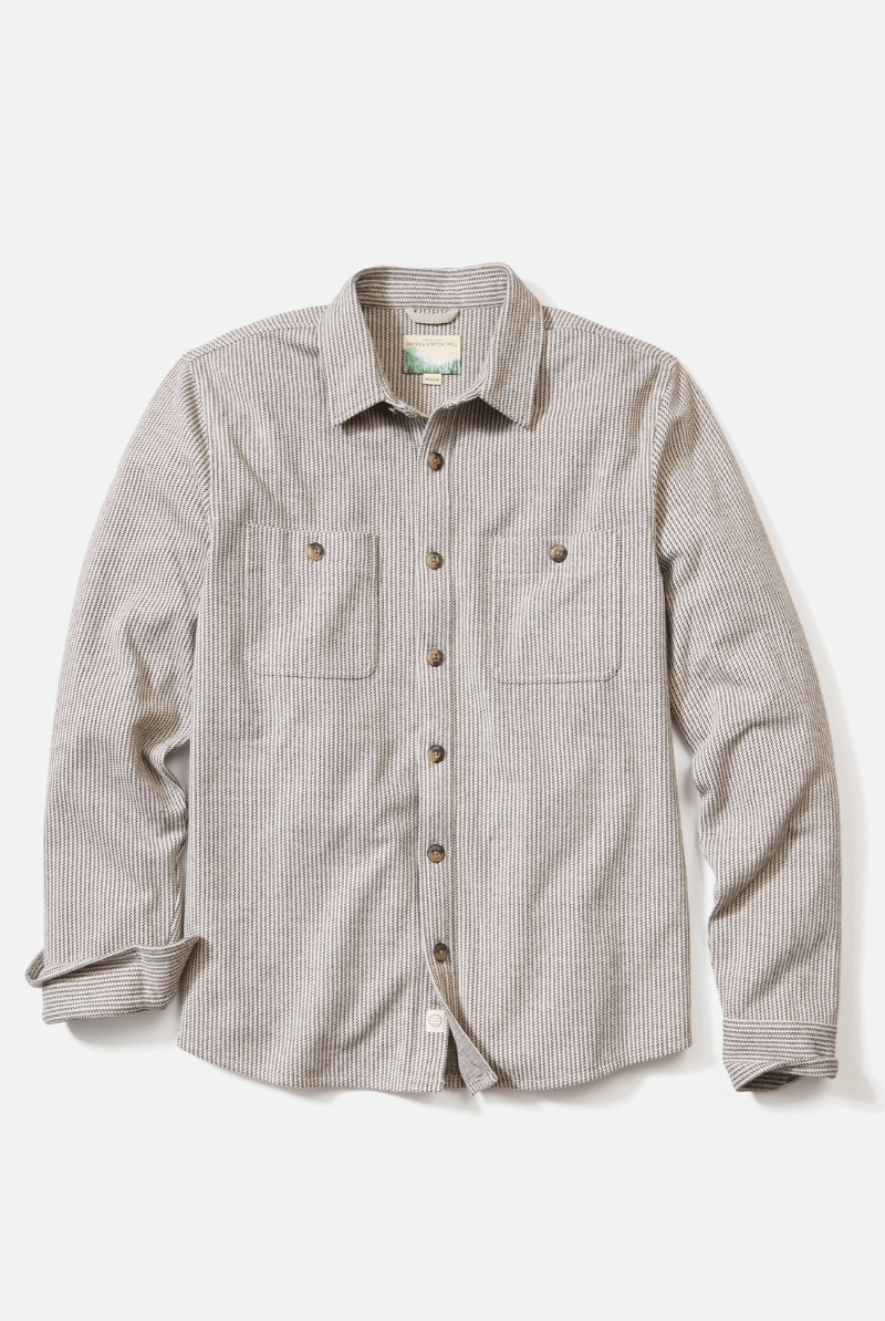 Shirts & Tops - Marine Layer - Pacifica Stretch Twill Overshirt - Archery Close