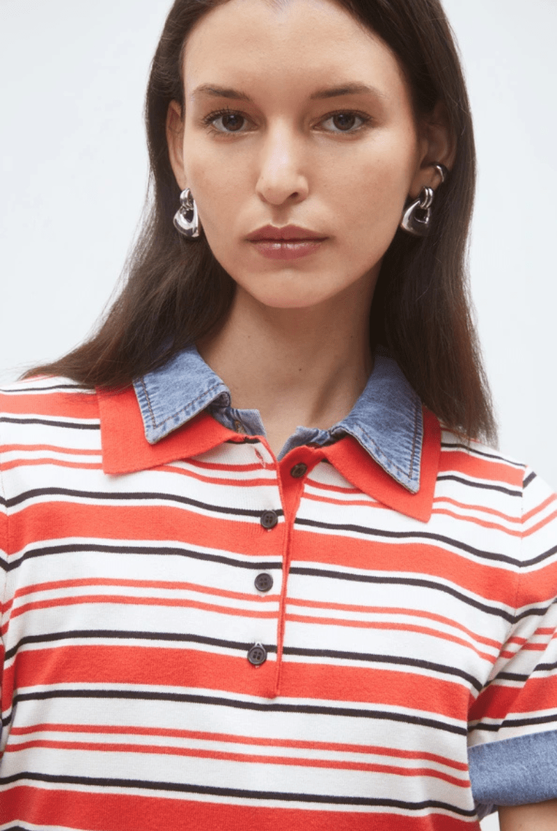 Sweater - Suncoo Paris - Paillis Striped Sweater - Archery Close