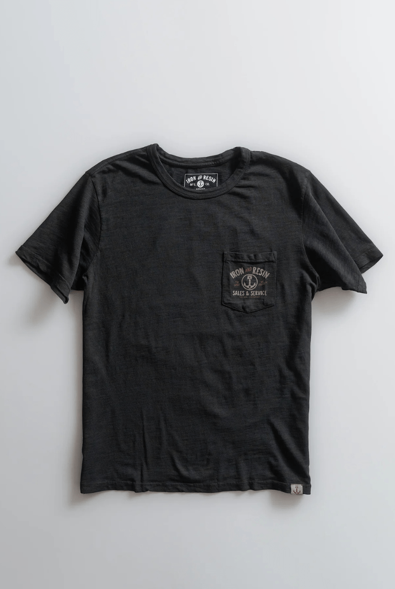 T-Shirt - Iron and Resin - Pegasus Pocket Tee in Black - Archery Close