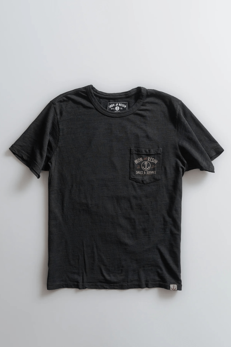 T-Shirt - Iron and Resin - Pegasus Pocket Tee in Black - Archery Close