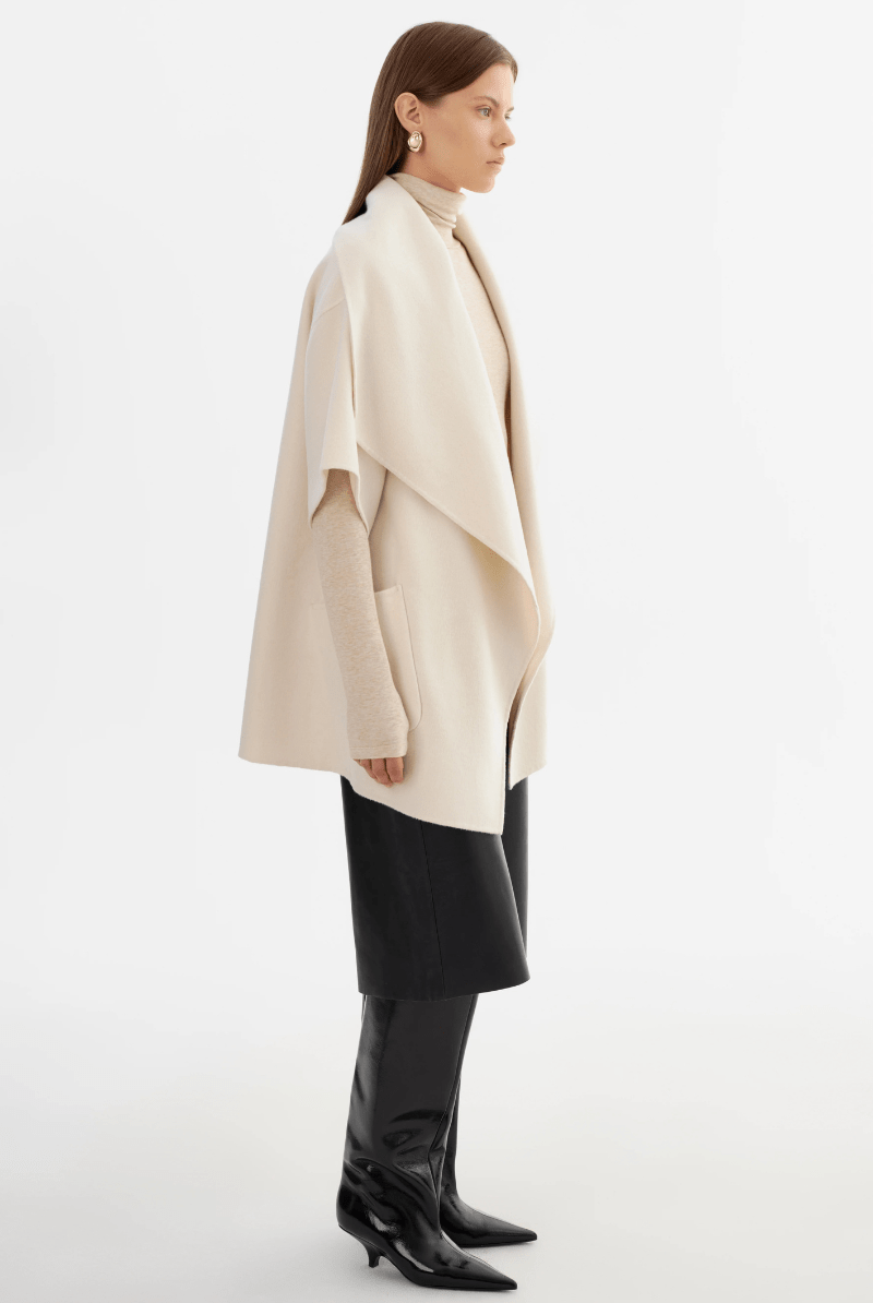 Outerwear - Lamarque - Penelope Coat in Whisper White - Archery Close