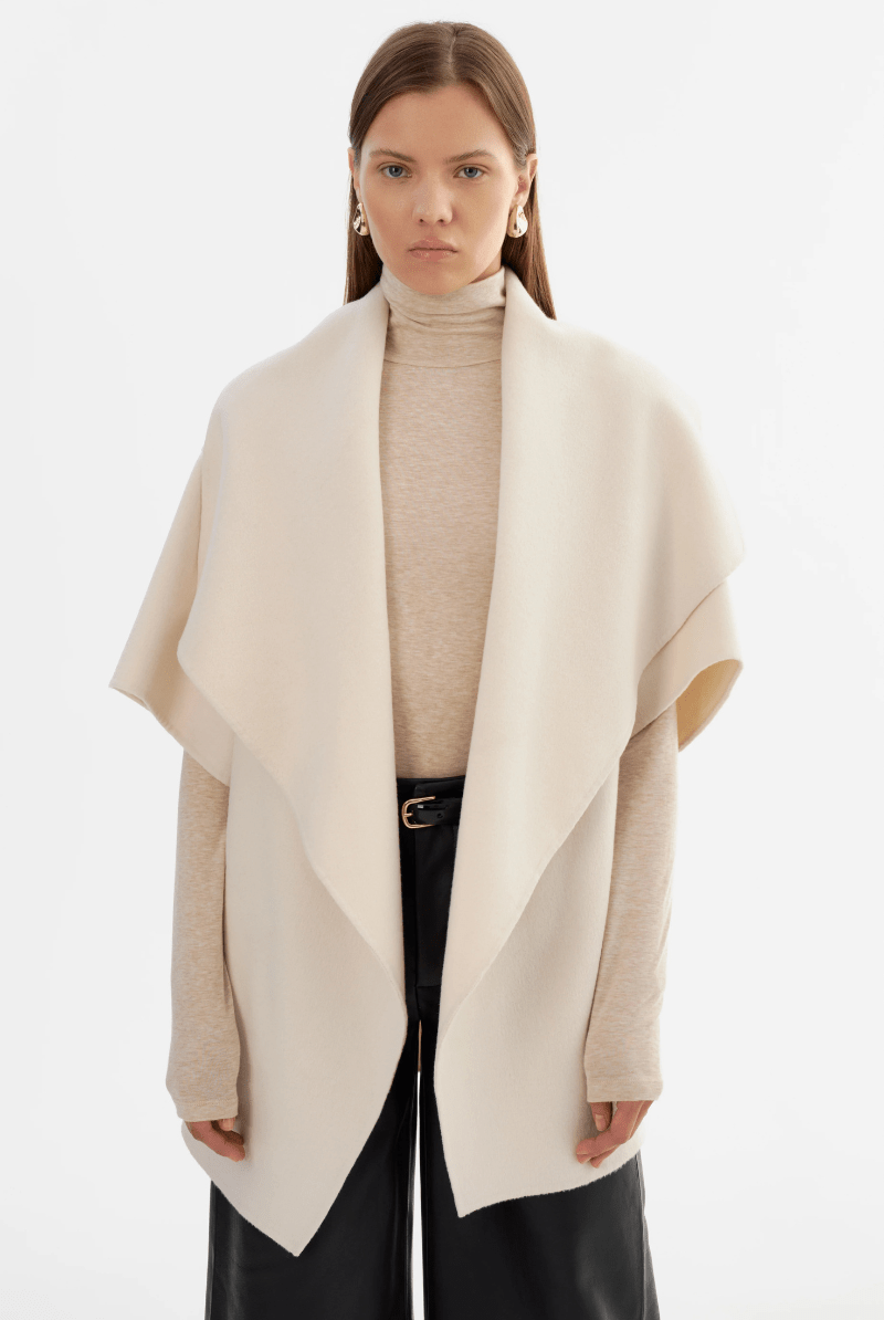 Outerwear - Lamarque - Penelope Coat in Whisper White - Archery Close