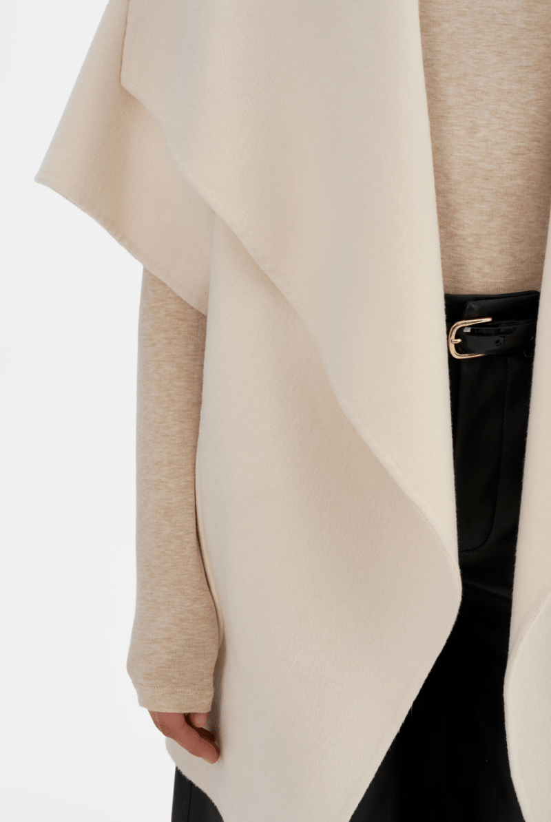 Outerwear - Lamarque - Penelope Coat in Whisper White - Archery Close