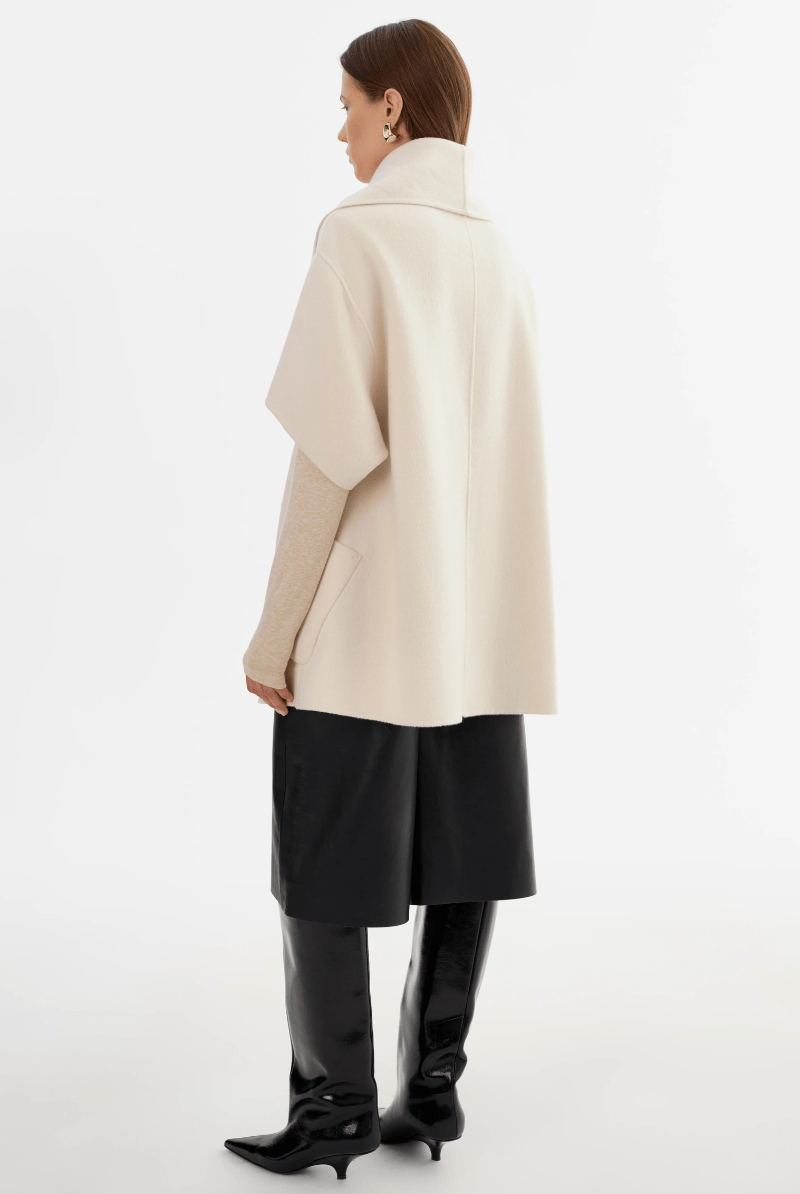 Outerwear - Lamarque - Penelope Coat in Whisper White - Archery Close